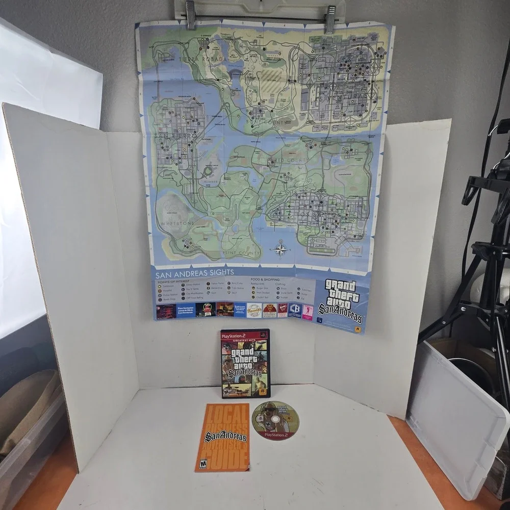 Grand Theft Auto San Andreas PS2 Greatest Hits CIB Complete W/ Map Poster Manual